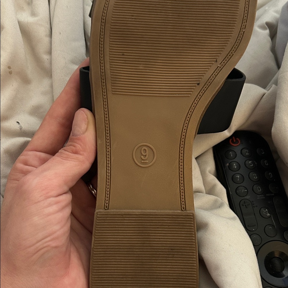 a new day Black Slide Sandals with Tan Insole - Picture 4 of 4